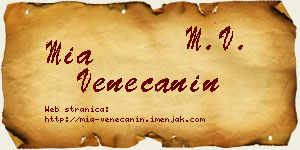 Mia Venečanin vizit kartica